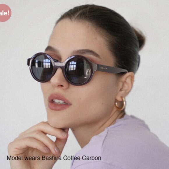Meller Eco Bashira Salt Kakao Brown Frame Polarized Brown Lens Round Sunglasses main image 13